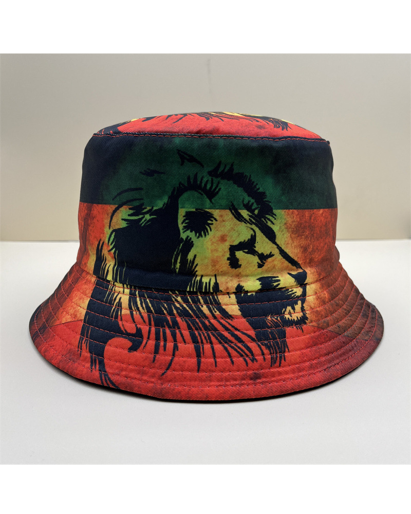 Reggae-colored Afro-Cultural Bucket Hat