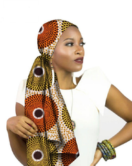 Stylish Ankara Wax Print Long Headwrap Shawl