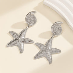 Holiday-inspired Starfish and Conch Earrings