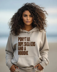 Ponytail Dope Sneakers Long-sleeved Hoodie