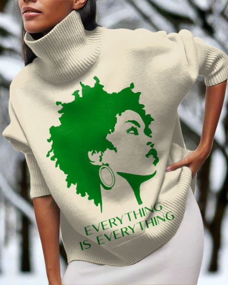 Lauryn Hill Everything Is Everything High Neck Long Sleeve Top