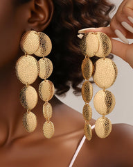 Geometric Oval Earrings
