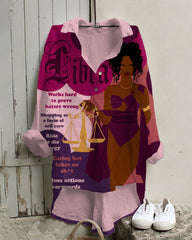 Libra Girly Season Irregular Leisure Tunic