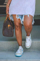 Women's Tassel Ripped Denim Shorts