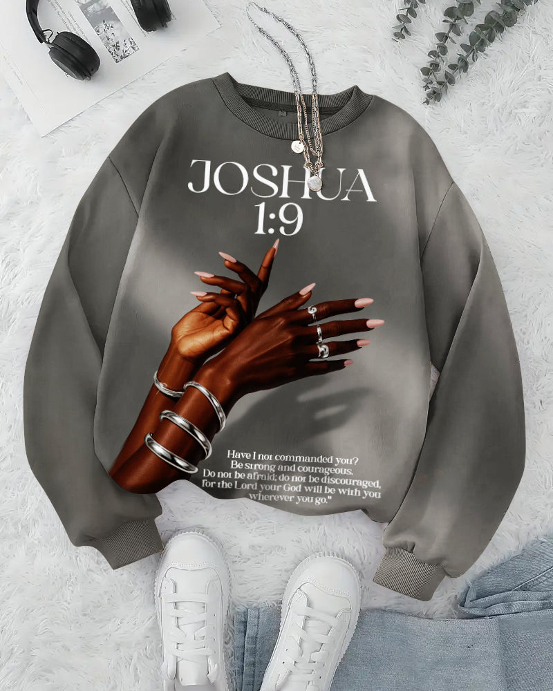 Christian Joshua 1:9 Crewneck Sweatshirt