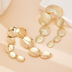 Geometric Oval Earrings