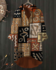 Ethnic Retro Printed Long-Sleeved Blouses