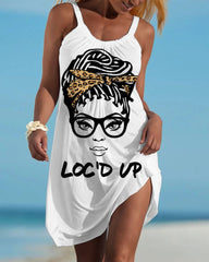 Loc'd up Black Women Sleeveless Mini Dress