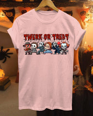Halloween Twerk of Treat 100% Cotton Crew Neck Short Sleeve Tshirt