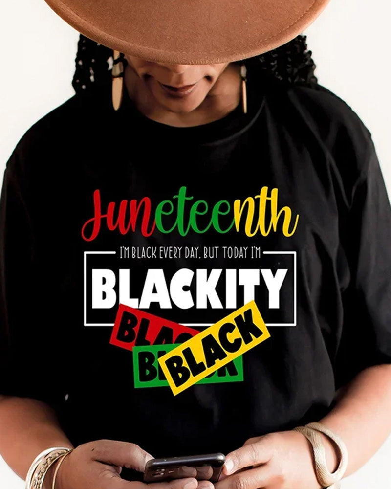Women's Juneteenth Print Crewneck T-Shirt