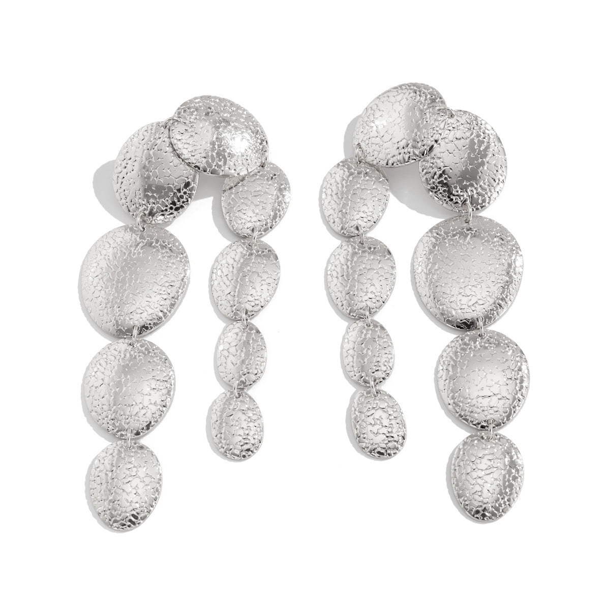 Geometric Oval Earrings