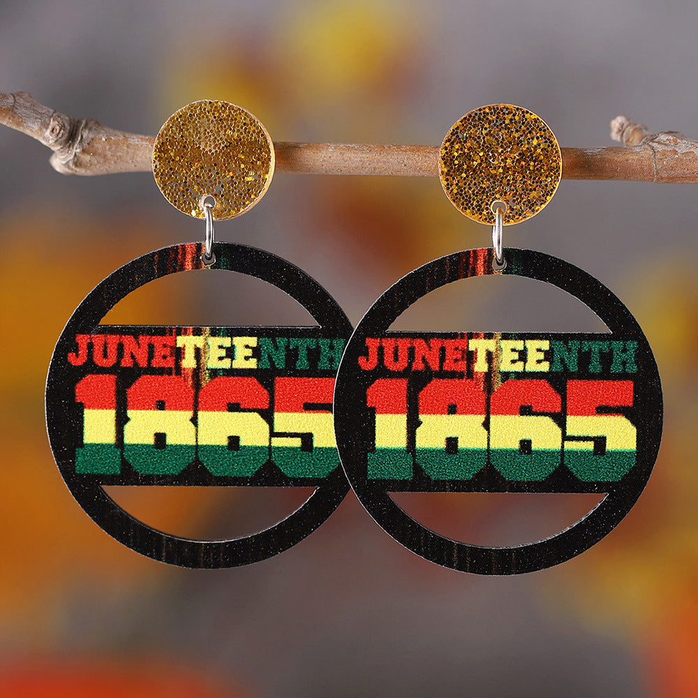 African Style Map Avatar Earrings