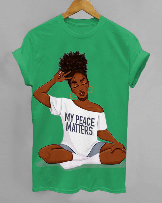 Brown Girl My Peace Matters Unisex Short Sleeve Tshirt