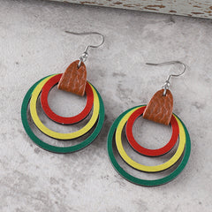 African Ring Hollow Earrings
