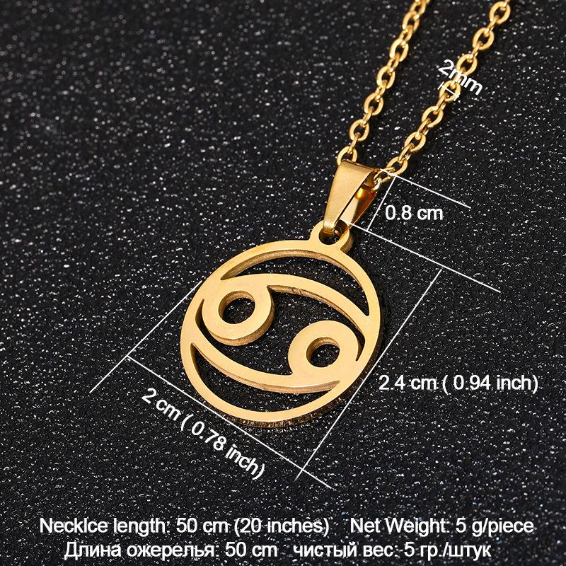 Silver 12 Constellation Necklace
