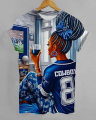 Cowboy Nation Illustration Crew Neck Short Sleeve Tshirt