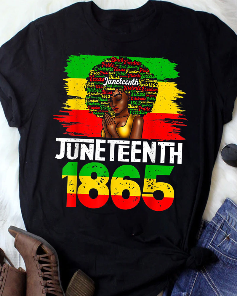 Women's Juneteenth 1865 Print Short Sleeve T-Shirt