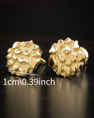 Women's Irregular Geometric Gold Nugget Earrings