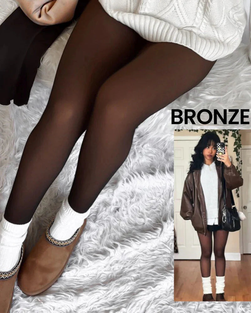 Wmnblack Warm Fleece Tights Slim Fit Tummy Control For Every Skin Tone